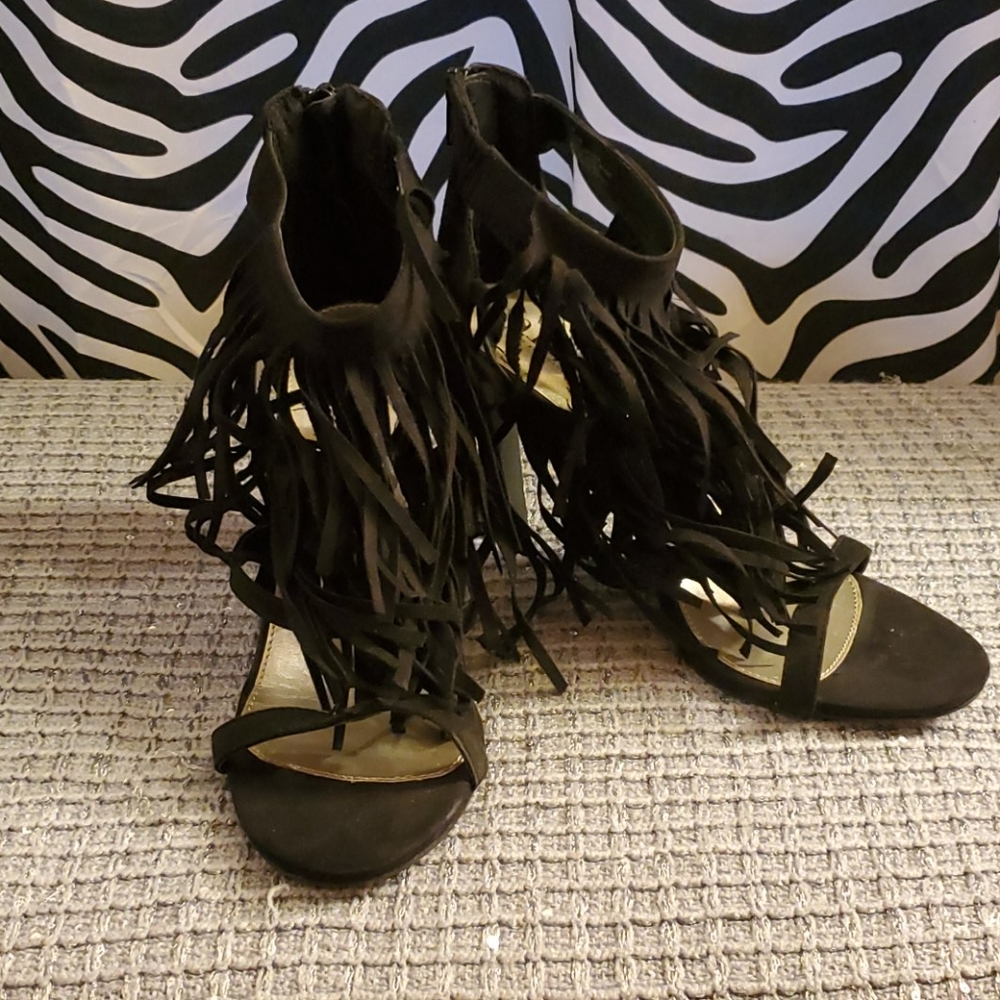 Fringed High Heels